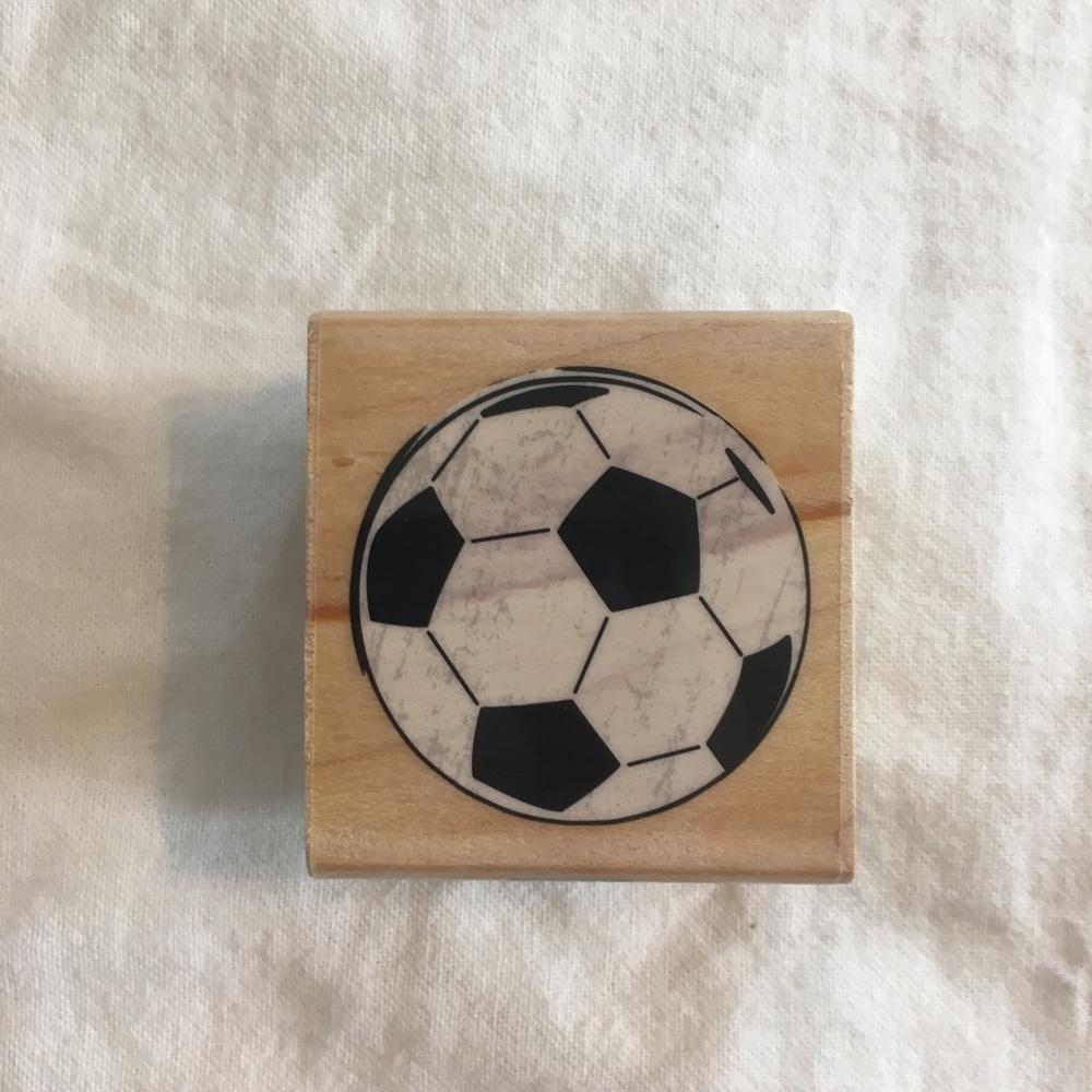 Stampabilities Soccer Ball Wood Mounted Stamp
